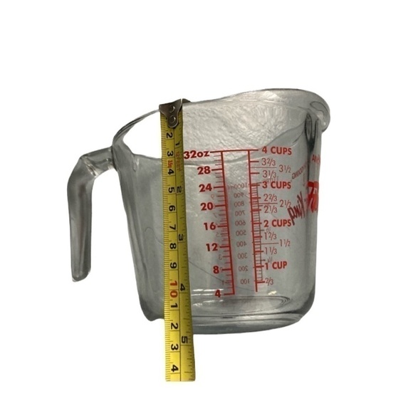 𝅺FIRE King 4 cup/ 1 litre vintage glass measuring cup - Picture 6 of 7